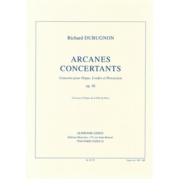 Dubugnon Arcanes Concertants Op.38 Grand Organ Book