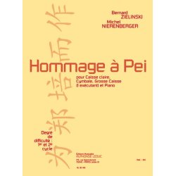 Nierenberger: Hommage &agrave; pei (cycle 1 et 2) (3'30'') pour caisse claire, cymbale, grosse caisse (1 ex&eacute;cutant) et piano
