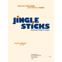 Rabie: Jingle stiks (cycle 1 : degr&eacute; 3 &agrave; 4) pour batterie et piano