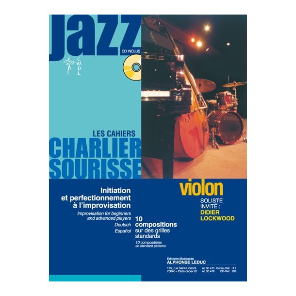 Charlier: Les cahiers Charlier/Sourisse - jazz (livre avec cd) pour violon, initiation et perfectionnement &agrave; l'improvisation (texte fr/ang/all/esp) : le livre