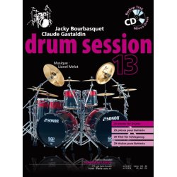 Bourbasquet: Drum session 13 29 pi&egrave;ces pour batterie (livre + cd) - le livre