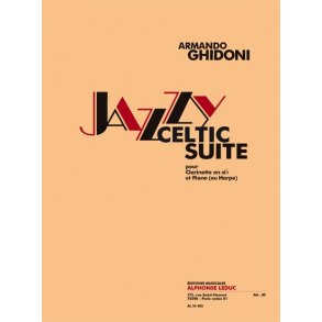 Ghidoni: Jazzy-celtic suite (13') pour clarinette si b et piano ou harpe