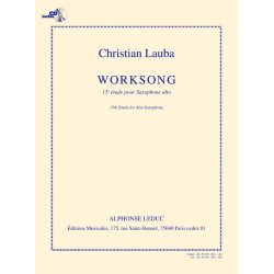 Lauba: Worksong 15e &eacute;tude pour saxophone alto (livre + cd) - le livre