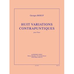 Boeuf: Huit variations contrapuntiques (25') pour piano 2 mains