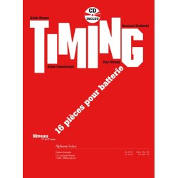 Bemer: Timing 16 pi&egrave;ces pour batterie avec cd &ndash; le livre (cycle 1 et 2)