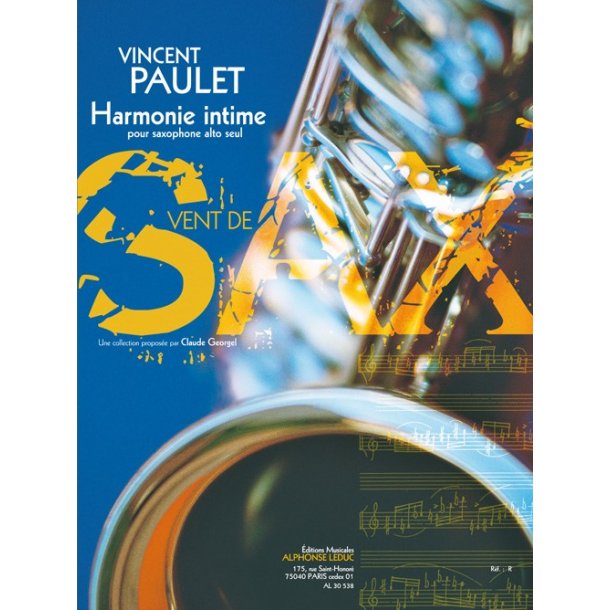 Paulet: Harmonie intime  (3'30'') (5e) (collection vent de sax) pour saxophone alto seul