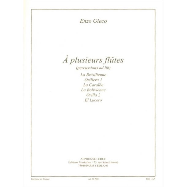 Gieco Enzo A Plusieurs 4 Flutes Perc Ad Lib Score/Parts