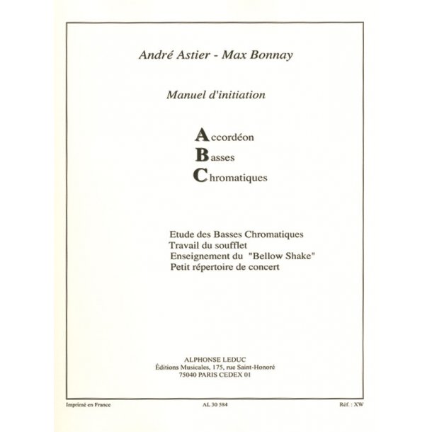 Andr&eacute; Astier/Max Bonnay: Manuel D'Initiation - ABC (Accordion)