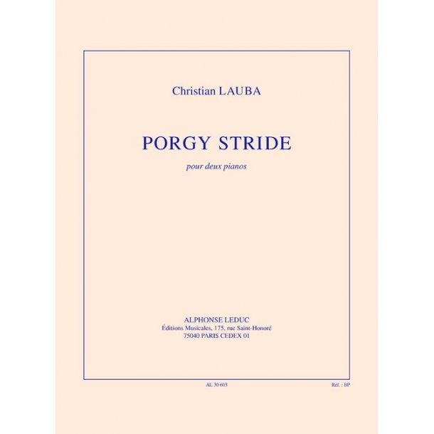 Lauba: Porgy stride (6'25'') pour 2 pianos