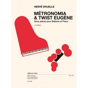 Druelle: Métronomia & twist Eugène (cycle 1) (1'50''/1'40'') 2 pièces pour batterie et piano