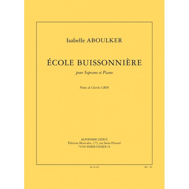 Aboulker: &Eacute;cole buissonni&egrave;re (3'15'') pour soprano et piano (po&egrave;me C. Cros)