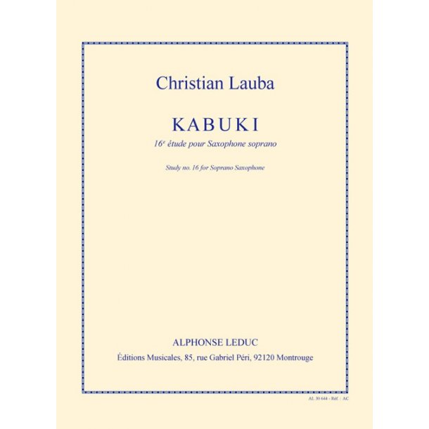 Lauba Kabuki Etude Book