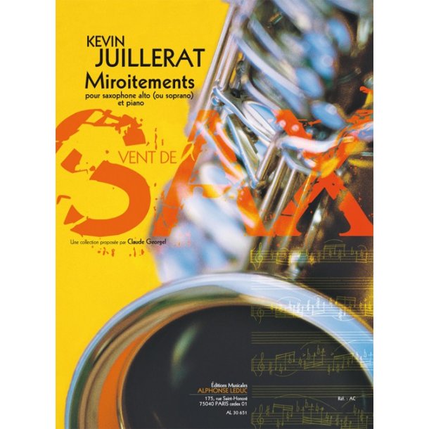 Juillerat: Miroitements (2') (3e) (collection vent de sax) pour saxophone alto (ou soprano) et piano
