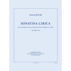 Bacri Sonatina Lirica Op.108 No1b Divers Quintet Book
