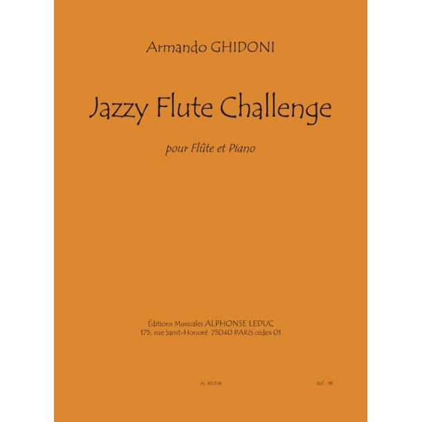 Ghidoni: Jazzy flute challenge (10') pour fl&ucirc;te et piano