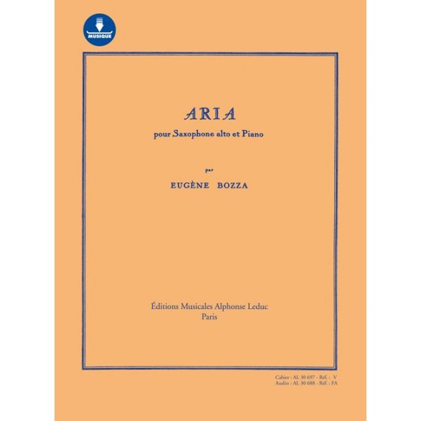 Eug&egrave;ne Bozza: Aria (Book/Download Card)