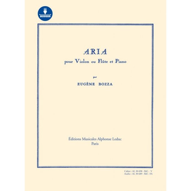 Eug&egrave;ne Bozza: Aria (Book/Download Card)