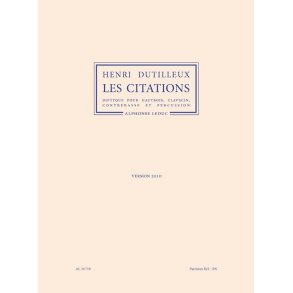 Henri Dutilleux: Les Citations For Oboe, Harpsichord, Double Bass And Percussion (2010 Version)
