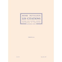 Henri Dutilleux: Les Citations For Oboe, Harpsichord, Double Bass And Percussion (2010 Version)