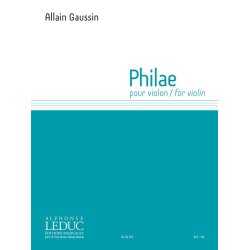 Gaussin, Philae For Solo Violin