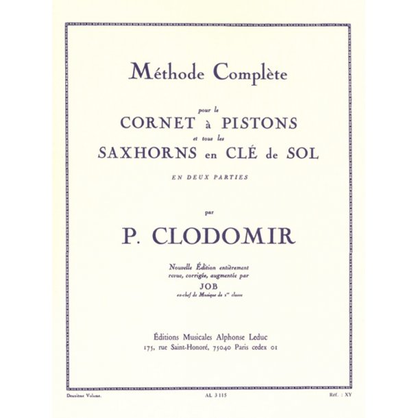 P. Clodomir: M&eacute;thode compl&egrave;te Vol.2 (Trumpet solo)
