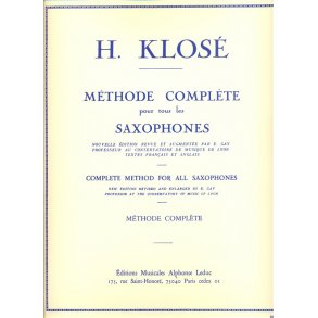 Hyacinthe E. Klosé: Méthode pour tous les Saxophones Vol.1 (Saxophone solo)