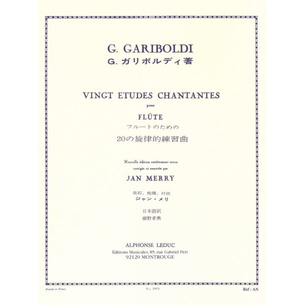 Giuseppe Gariboldi: 20 Etudes chantantes Op.88 (Flute solo)