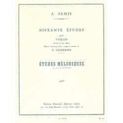 Samie: 60 Etudes Vol.3: Etudes m&eacute;lodiques Op.33 (Violin solo)