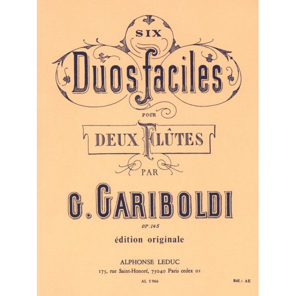 Giuseppe Gariboldi: Duos gradu&eacute;s Op.145 (Flutes 2)