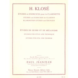 Hyacinthe E. Klos&eacute;: Etudes de Genre et de M&eacute;canisme (Clarinet solo)