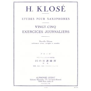 Hyacinthe E. Klosé: 25 Exercises journaliers (Saxophone solo)