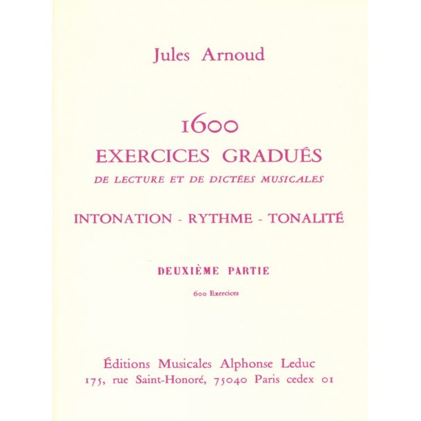 Jules Arnoud: 1600 Exercices gradu&eacute;s Vol.2 (Miscellaneous)