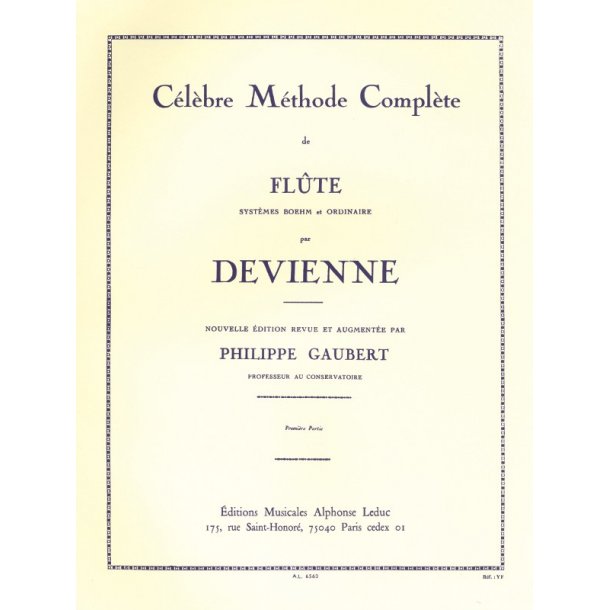 Fran&ccedil;ois Devienne: M&eacute;thode compl&egrave;te Vol.1 (Flute solo)