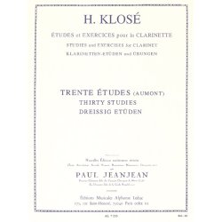 Hyacinthe E. Klos&eacute;: 30 Etudes d'apr&egrave;s H.Aumont (Clarinet solo)