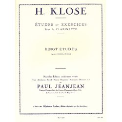 Hyacinthe E. Klos&eacute;: 20 Etudes d'apr&egrave;s Kreutzer et Fiorillo (Clarinet solo)
