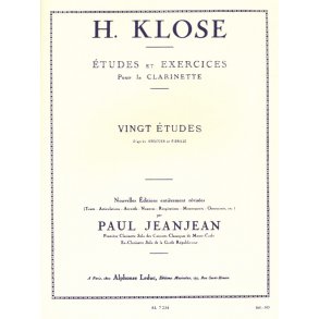 Hyacinthe E. Klosé: 20 Etudes d'après Kreutzer et Fiorillo (Clarinet solo)