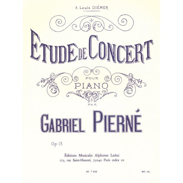 Gabriel Piern&eacute;: Etude de Concert Op.13 (Piano solo)