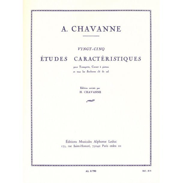 A. Chavanne: 25 Etudes caract&eacute;ristiques (Trumpet solo)