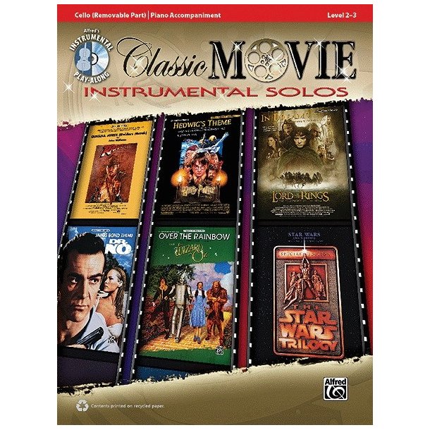 Classic Movie Instrumental Solos: Cello (Book/CD)