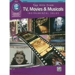 Alfred's Instrumental Play-Along: Top Hits From TV, Movies & Musicals - Clarinet (Book/CD)