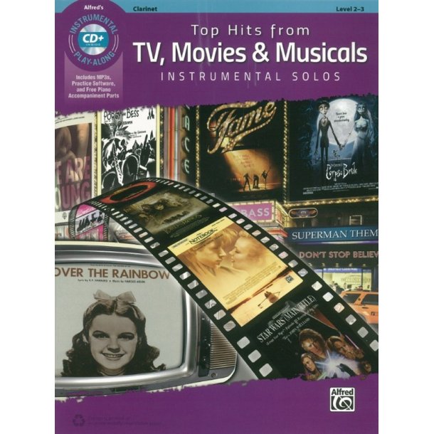 Alfred's Instrumental Play-Along: Top Hits From TV, Movies & Musicals - Clarinet (Book/CD)