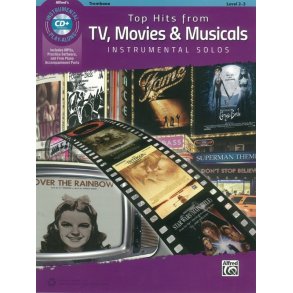 Alfred's Instrumental Play-Along: Top Hits From TV, Movies & Musicals - Trombone (Book/CD)