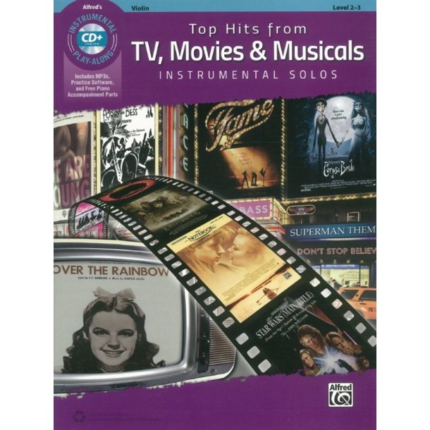 Alfred's Instrumental Play-Along: Top Hits From TV, Movies & Musicals - Violin (Book/CD)