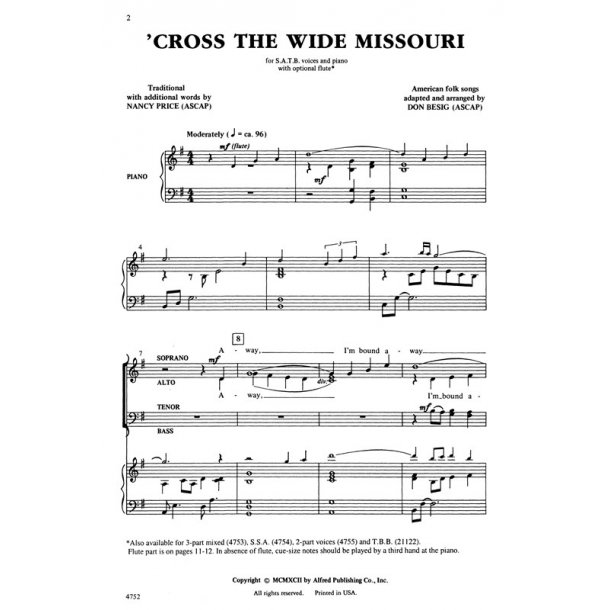 'Cross The Wide Missouri