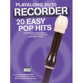 Playalong 20/20 Recorder: 20 Easy Pop Hits (Book/Download Card)