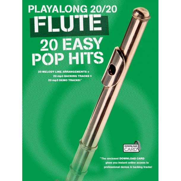 Playalong 20/20 Flute: 20 Easy Pop Hits (Book/Download Card)
