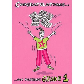 Music Gallery: Congratulations Card - Grade 1 (Girl)