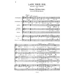 Weelkes, T Lady Your Eie Ssatb