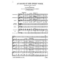 Quintiani, L At Sound Of Hir Sweet Voice Ssatb