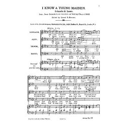 Lassus, R I Know A Young Maiden Satb